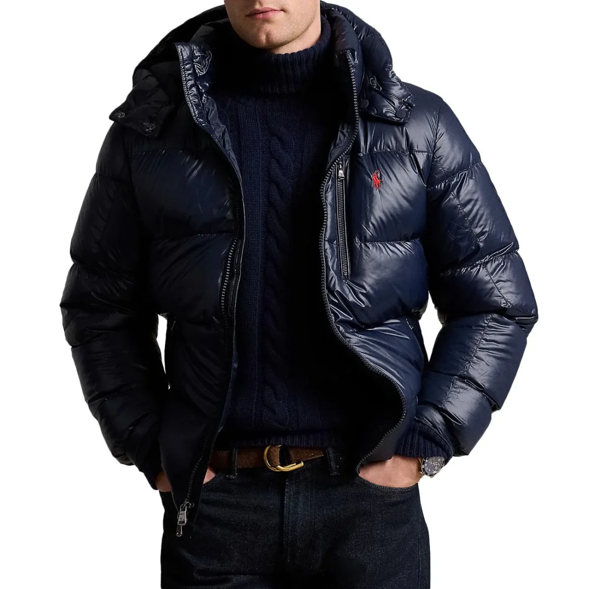 Bomber Lucido Gorham Uomo Collection Navy Glossy - immagine 3