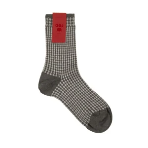 Calze Jacquard Micro Rombo Lurex Donna Grafite