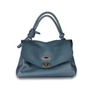 Borsa Postina M Piuma Knot Nero Donna Blue Atmosfera