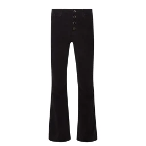 Pantalone Zampetta In Velluto Donna Nero