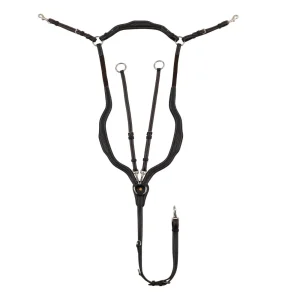 Pettorale Anatomico In Cuoio Con Martingala Removibile Equestro Marrone