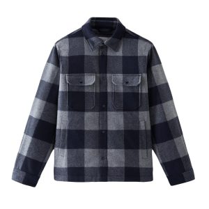 Giacca Alaskan In Misto Lana Riciclata Uomo Blue Buffalo