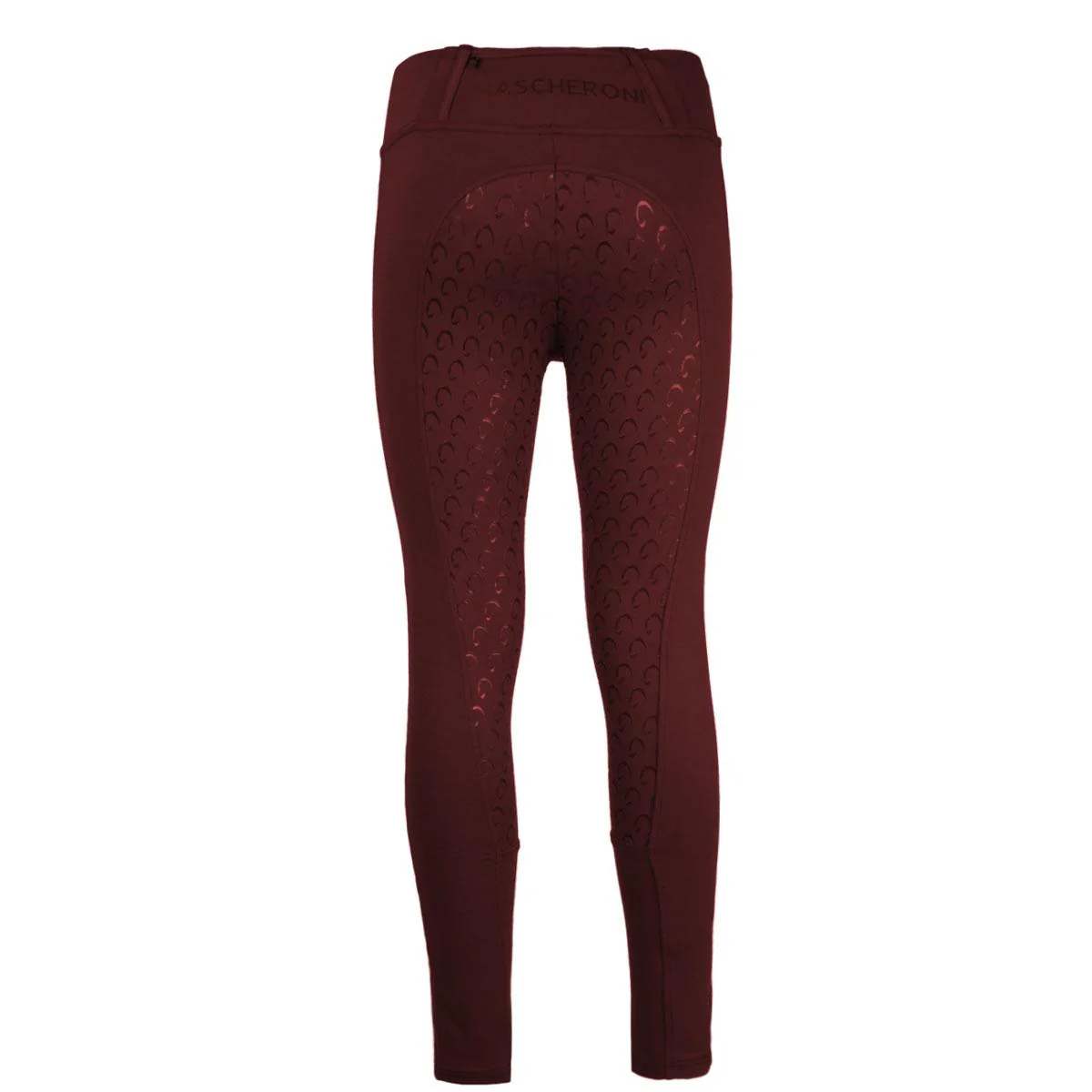 Leggings Donna Full Grip Con Tasche Mascheroni Bordeaux - immagine 3