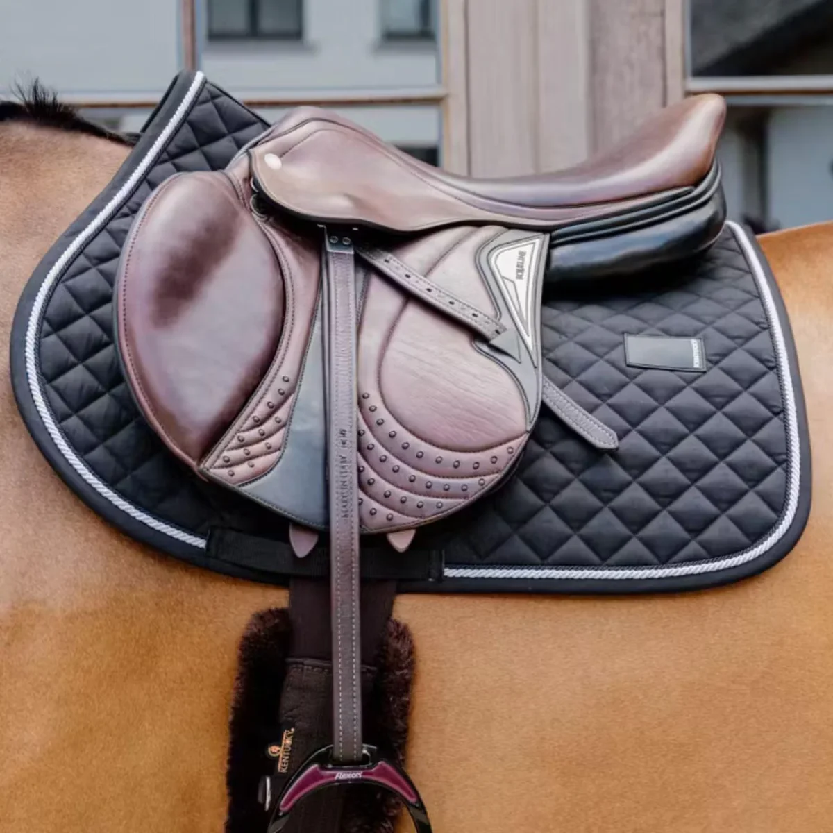 KENTUCKY SADDLE PAD DIAMOND ROPE JUMPING KENTUCKY Nero sottosella tecnico - immagine 3