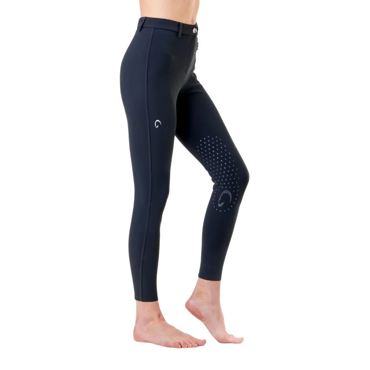 Pantalone Da Equitazione Da Donna Half Grip Parigi Mascheroni Blu - immagine 6
