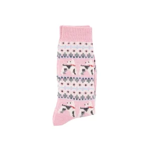 Calze Terrier Fair Isle Donna Rosa