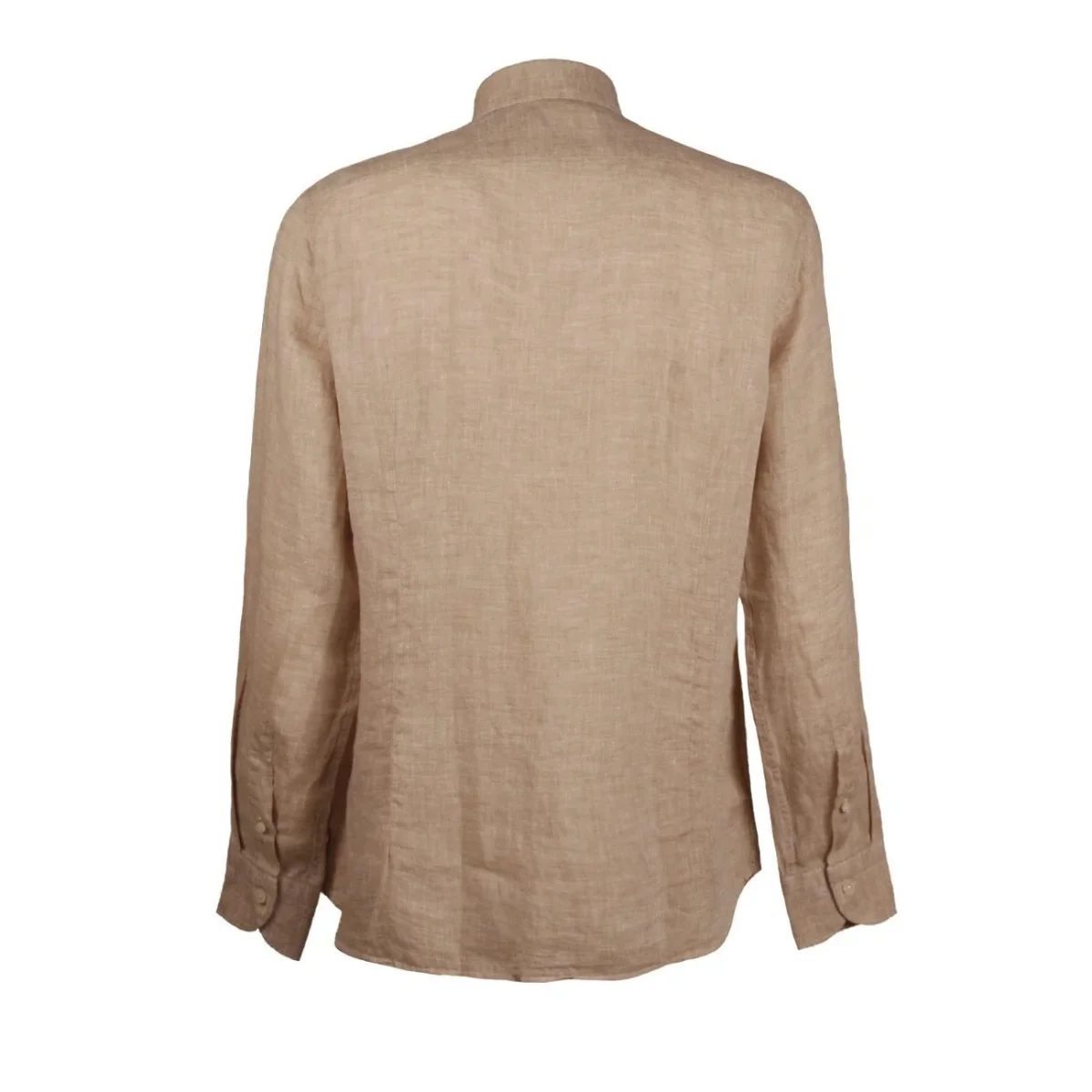 Camicia Tinta Unita Uomo Beige - immagine 3