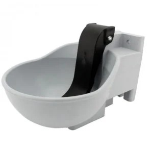 EQUINE HORSE Drinking bowl with tongue, large Grigio attrezzatura da scuderia (6215)