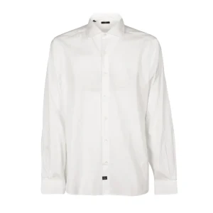 Camicia Con Collo Francese Uomo Bianco
