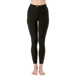 Pantalone Da Equitazione Da Donna Half Grip Parigi Mascheroni Nero