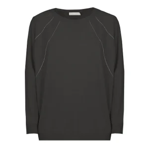 Pullover In Lana E Cashmere Donna Grigio Scuro