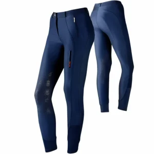 TATTINI PANTALONE DA EQUITAZIONE CON GRIP MOD.BUCANEVE Blu per pantaloni da equitazione