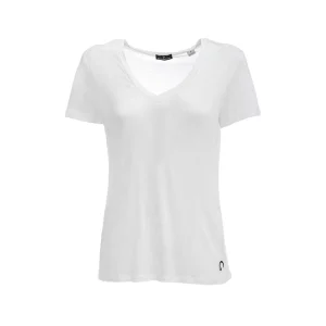 T-Shirt Con Scollo A V In Cotone Mascheroni