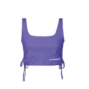 Top In Jersey Con Arricciature E Stampa Donna Ametista