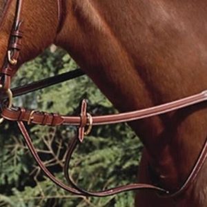 EURO RIDING Martingala a collare in cuoio Marrone - stabilizza l'imboccatura