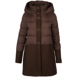 Piumino Asimmetrico Donna Marrone Scuro