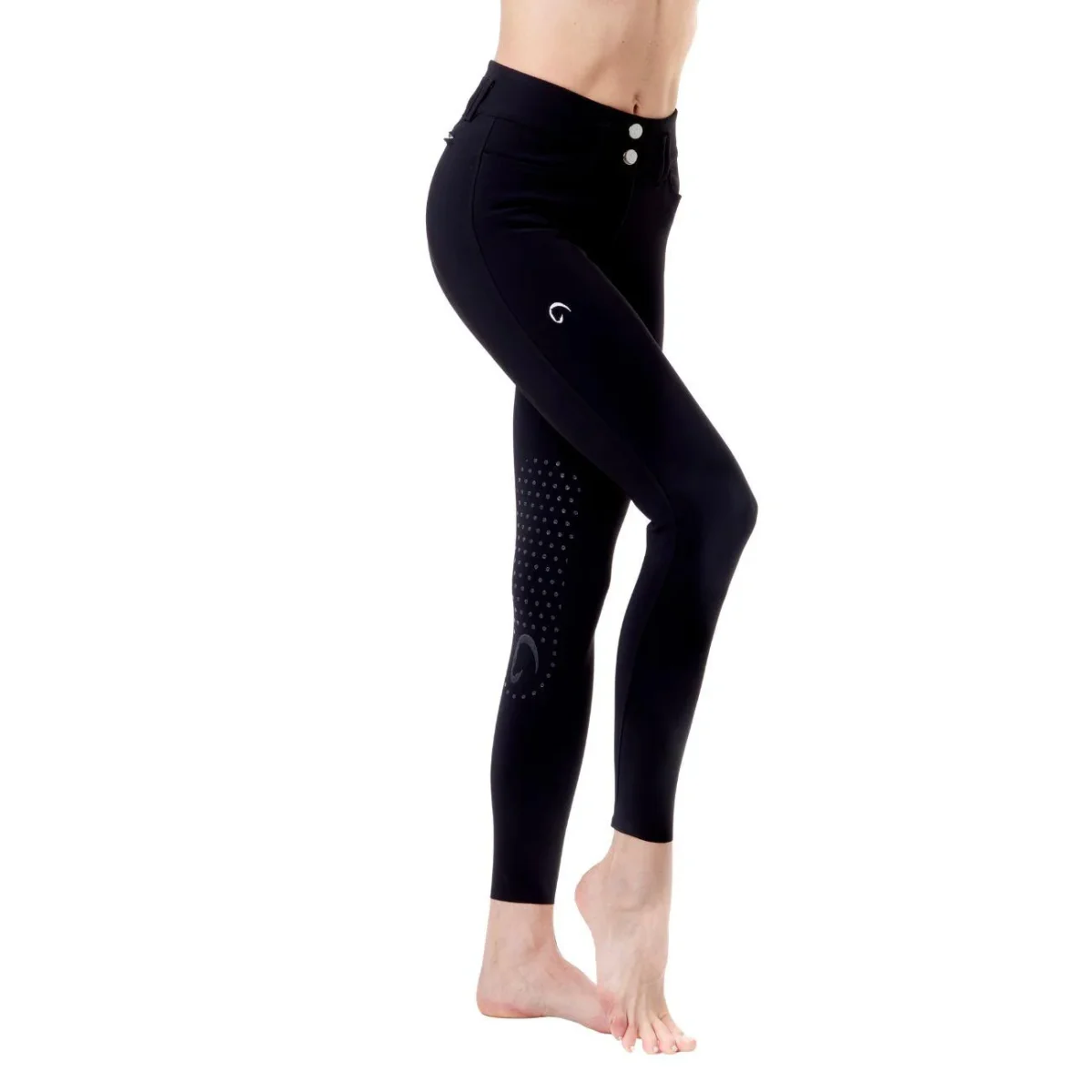 Pantalone da Equitazione Da Donna Berlino Half Grip Mascheroni Nero - immagine 7