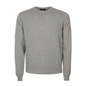 Pullover Girocollo Unisex Cenere Melange
