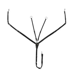 Pettorale Con Martingala Removibile E Inserti Elasticizzati Equestro Nero