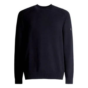 Pullover In Cotone Tech Uomo Blu