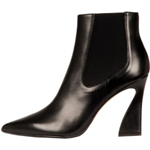 Stivaletti Décolleté Nappa Con Tacco Donna Nero