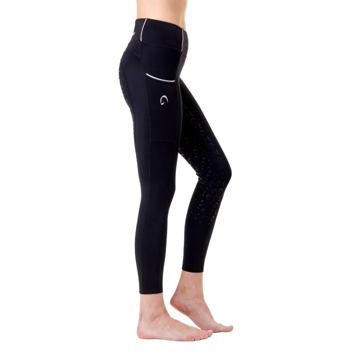 Leggings Da Donna Full Grip Arezzo Mascheroni Nero/Argento - immagine 7