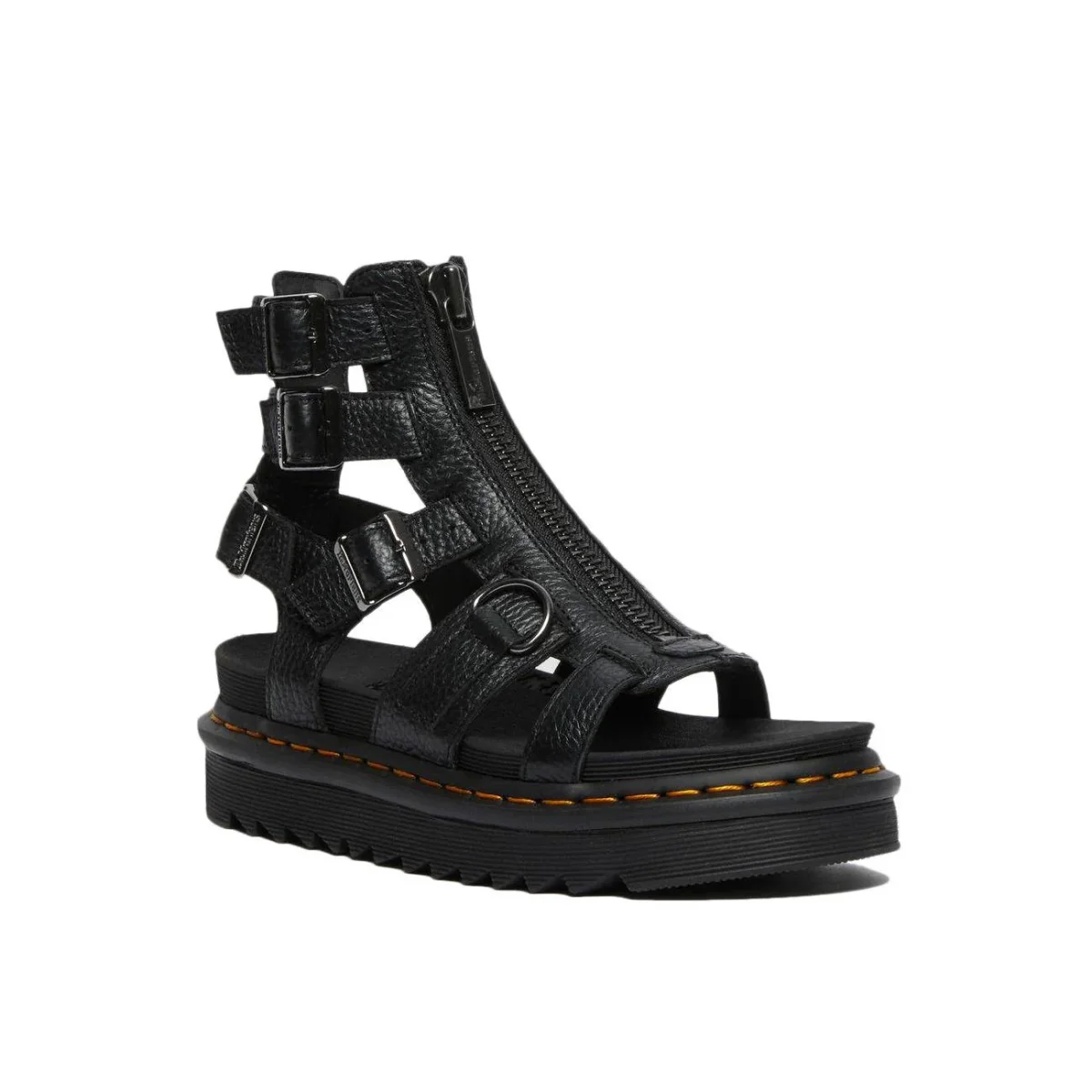Sandali Olson Donna Black Milled Nappa