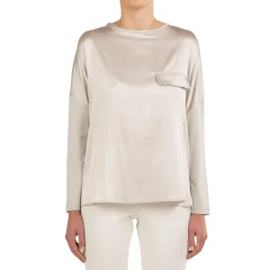Blusa In Viscosa Donna Light Grey
