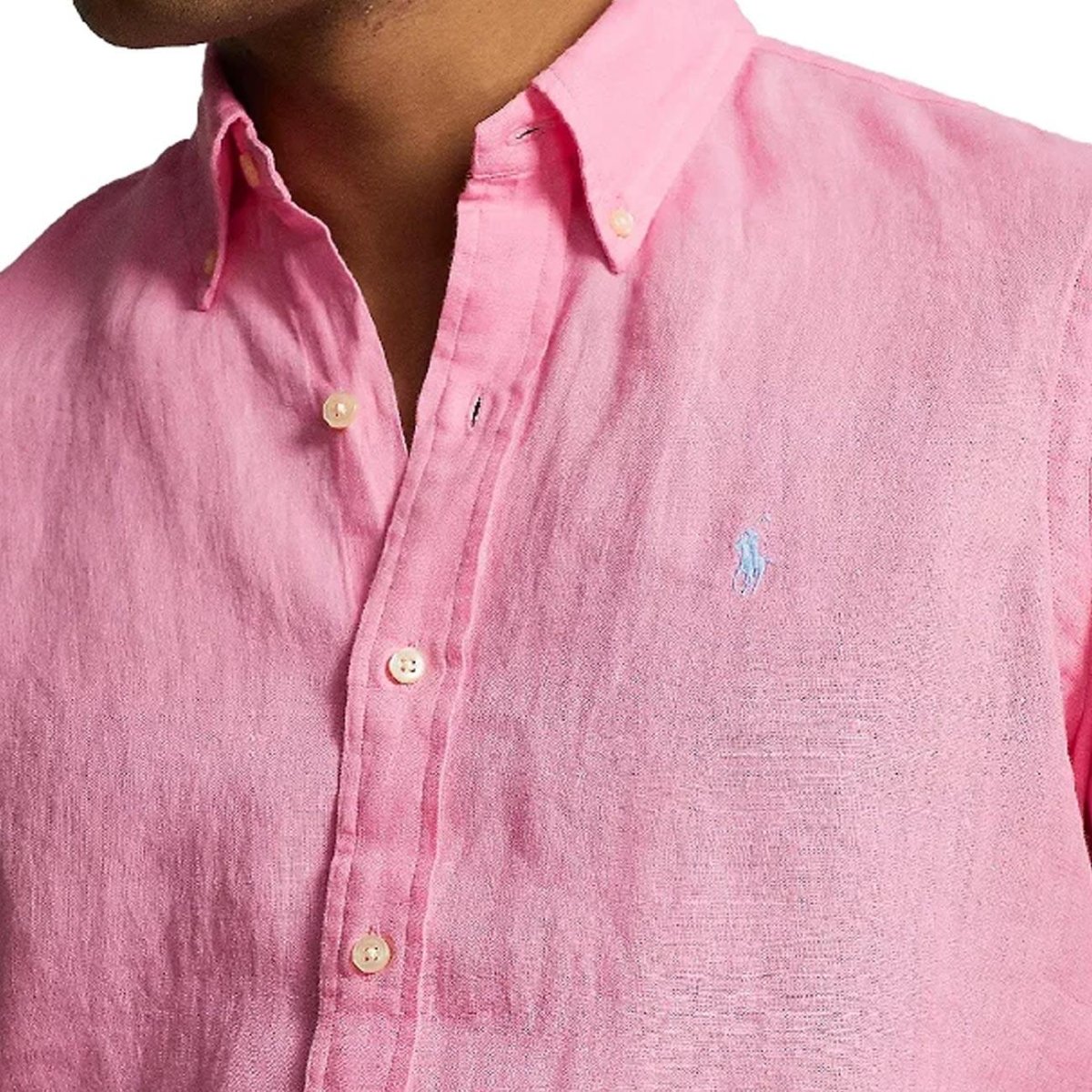 Camicia In Lino Uomo Florida Pink - immagine 4