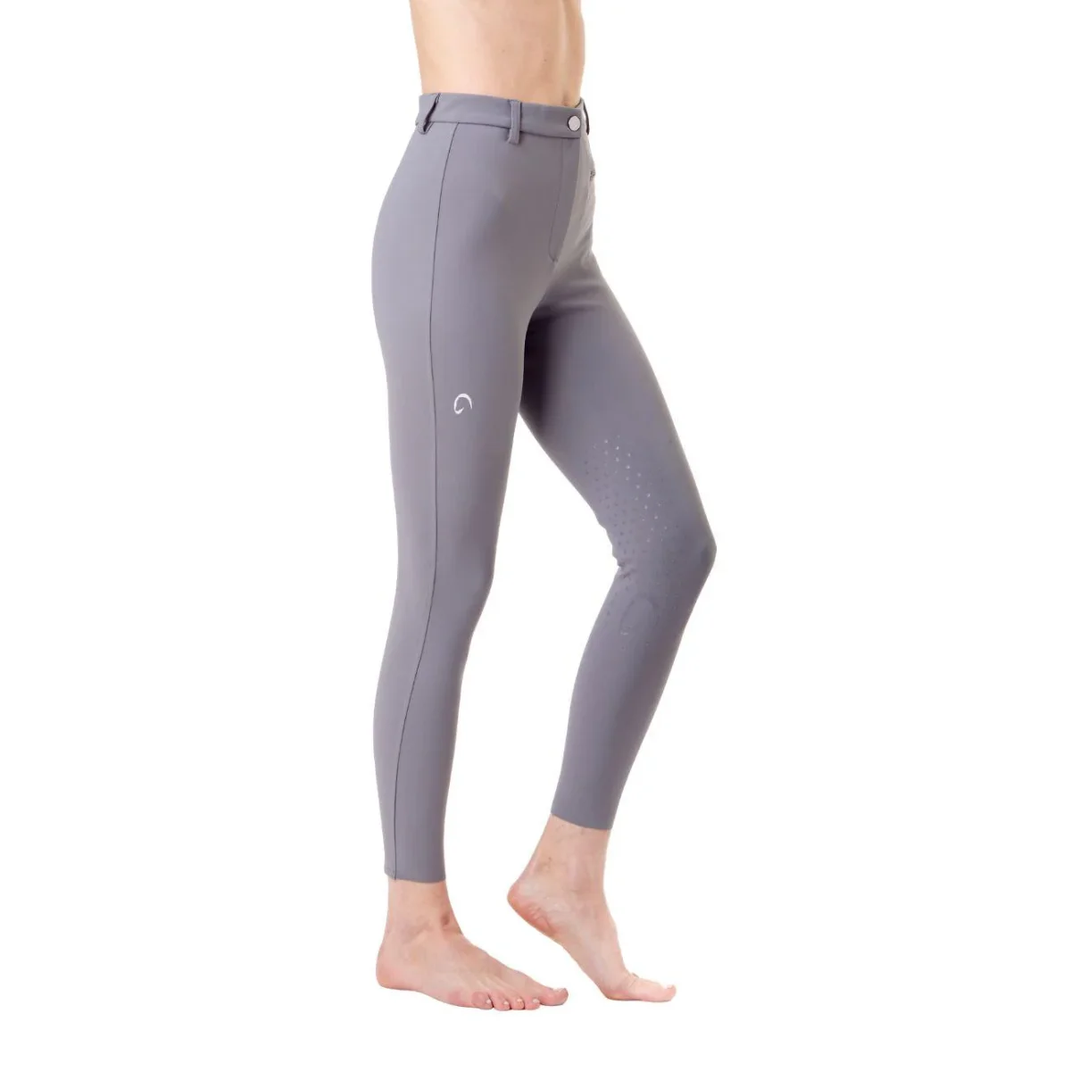 Pantalone Da Equitazione Da Donna Half Grip Parigi Mascheroni Grigio - immagine 6