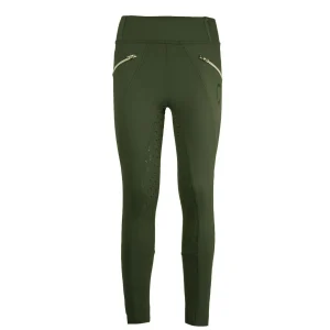 Leggings Donna Full Grip Con Tasche Mascheroni Verde