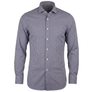 Camicia Rigata Con Collo Francese