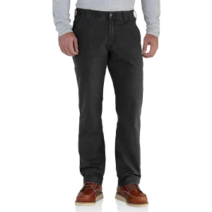 Carhartt Rugged Flex Rigby Dungaree Black pantaloni canvas