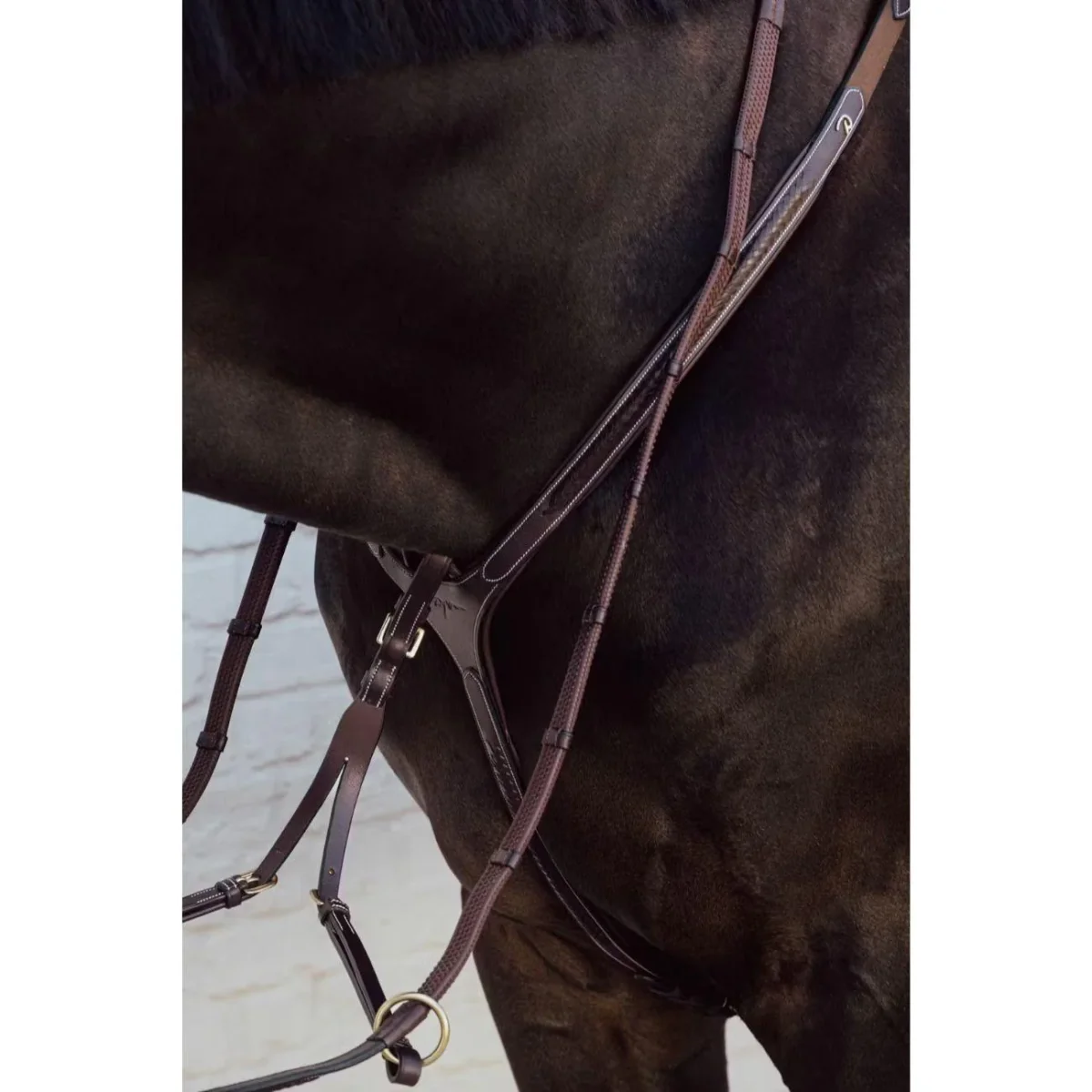 DY'ON PLAITED BRIDGE BREASTPLATE Marrone PETTORALI