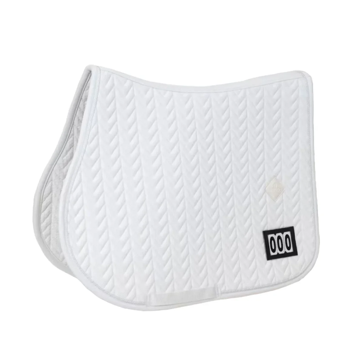 KENTUCKY SADDLE PAD FISHBONE COMPETITION WITH 2 NUMBERS SHOW JUMPING KENTUCKY Bianco sottosella tecnico
