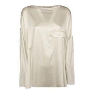 Blusa In Viscosa Donna White + Off White