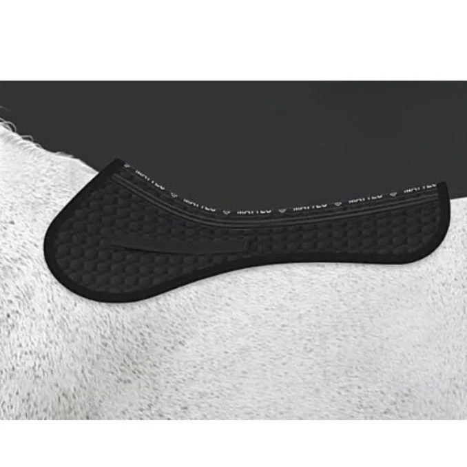 Mattes | Sottosella Half Pad Con Agnellino 2 Pocket Corr. Sysetm Mattes | Nero Pelo Nero | protezione garrese e distribuzione pressioni - immagine 3