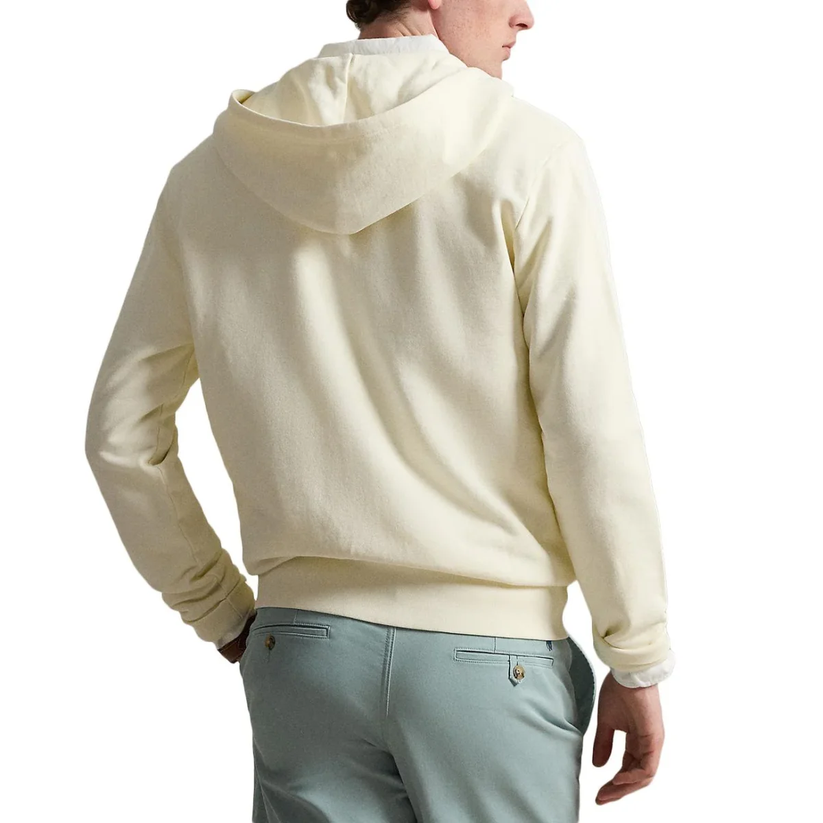 Felpa Con Cappuccio Con Zip Garzata Stone Wash - immagine 4