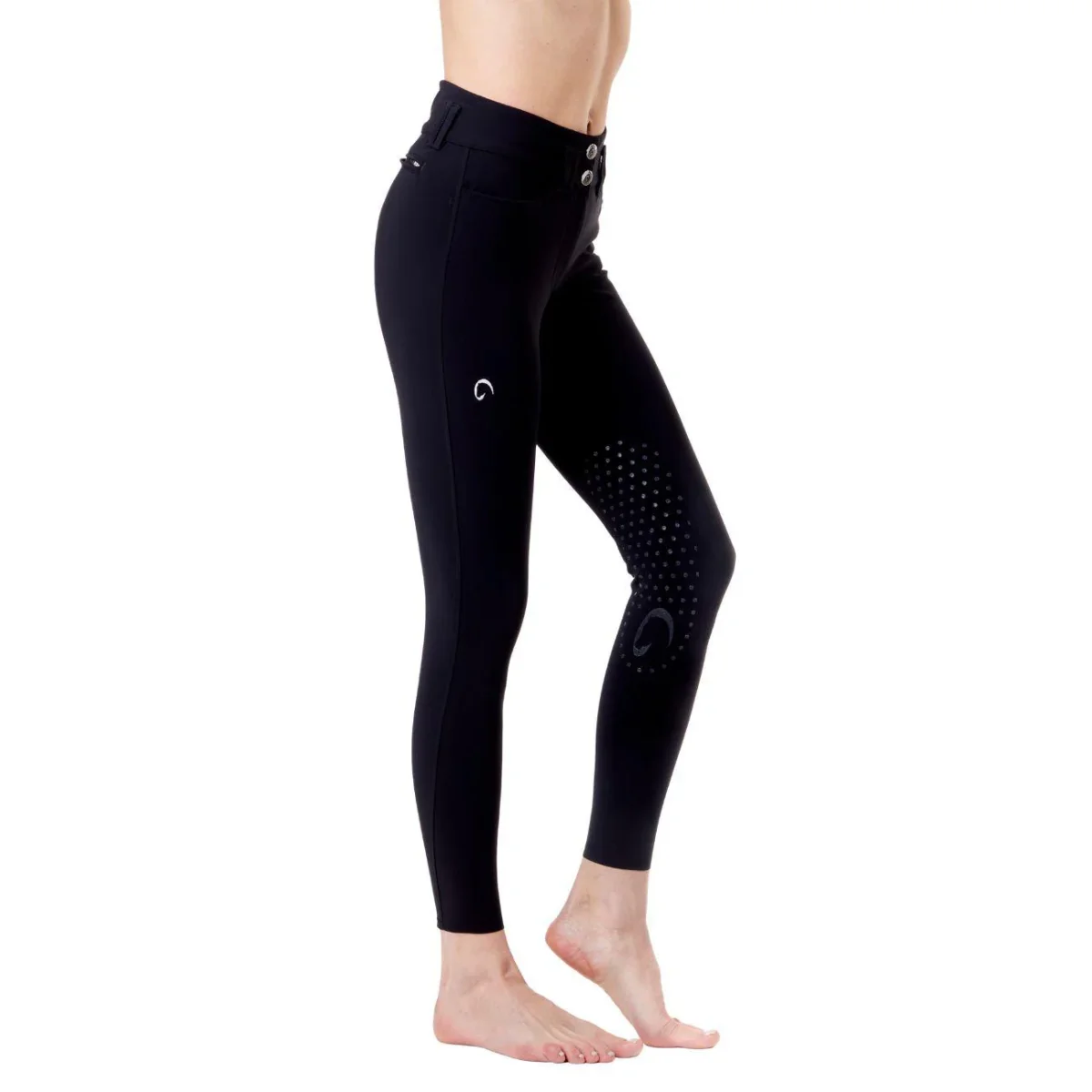 Pantalone da Equitazione Da Donna Berlino Half Grip Mascheroni Nero - immagine 5