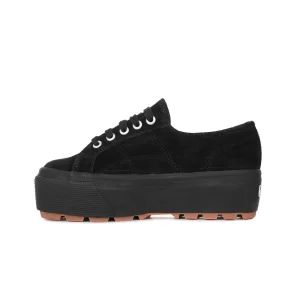 Sneaker Suede Platform Donna Full Black