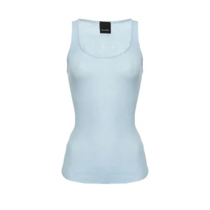 Canotta A Costina Donna Blu