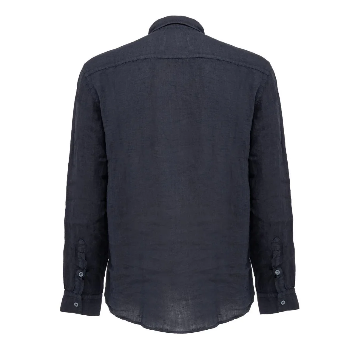 Camicia Braiden In Lino Colletto Classico Uomo Blu - immagine 3