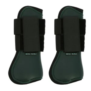 RIDING WORLD Stinchiere Riding World Tendon Boots Dark green salvaschiena per sella inglese