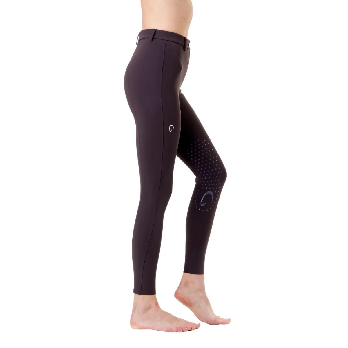 Pantalone Da Equitazione Da Donna Half Grip Parigi Mascheroni Marrone - immagine 6