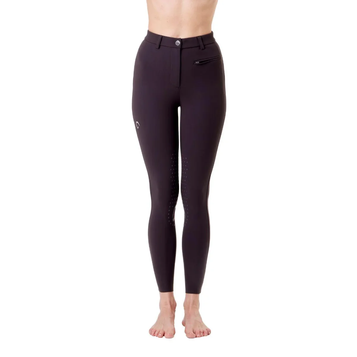 Pantalone Da Equitazione Da Donna Half Grip Parigi Mascheroni Marrone