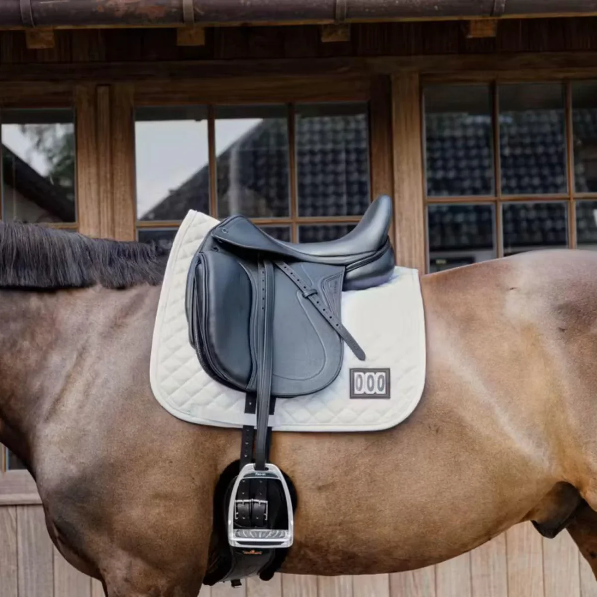 KENTUCKY SADDLE PAD DIAMOND COMPETITON WITH 2 NUMBERS DRESSAGE KENTUCKY Bianco sottosella tecnico - immagine 3