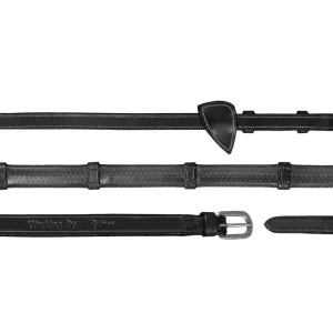 DY'ON REDINI 1/2 IN GOMMA C/7 PASSANTI IN PELLE WORKING BY DYON Nero REDINI