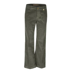 Pantalone 5 Tasche In Velluto Donna Muschio