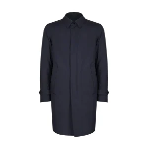 Spolverino Imbottito Con Colletto Classico Uomo Blu