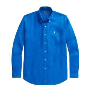 Camicia In Lino Uomo Heritage Blue